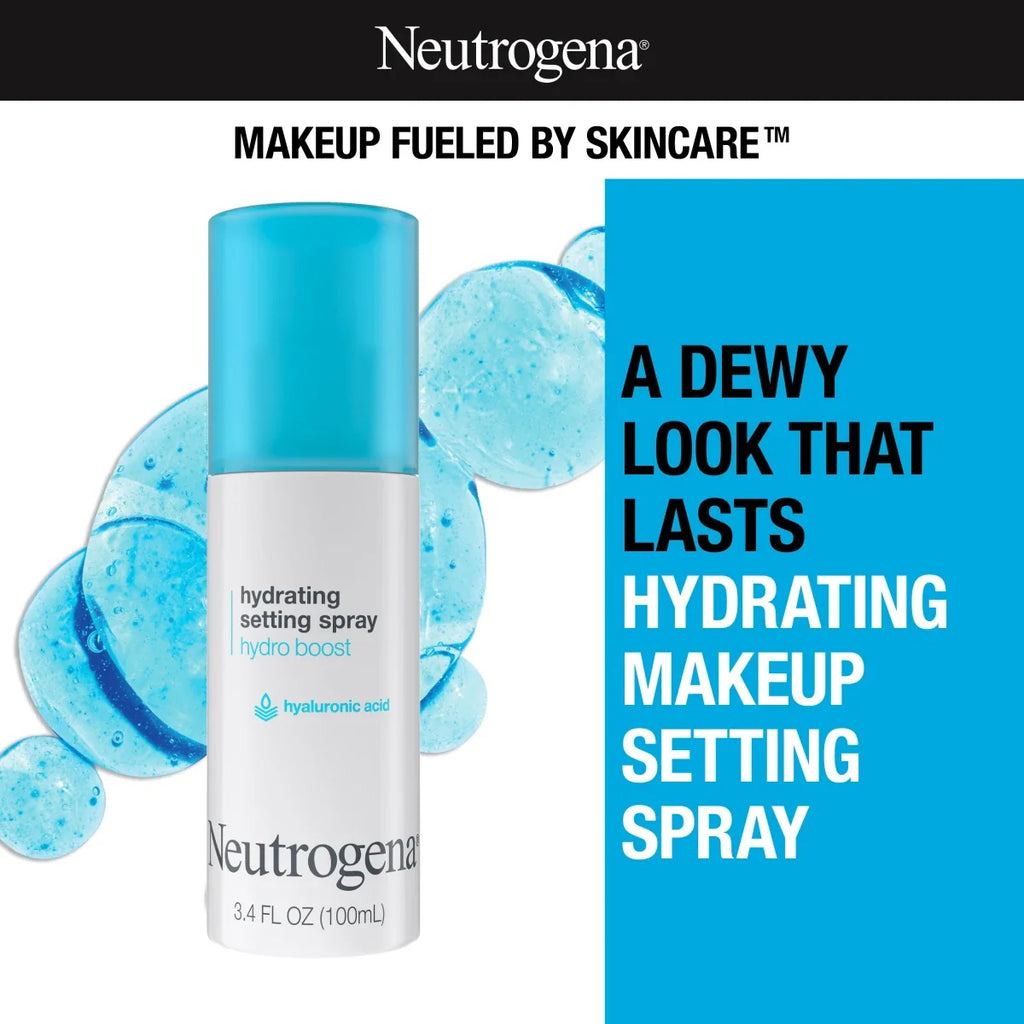 Neutrogena Hydro Boost Hydrating | 3.4 Fl. Oz Makeup Setting Spray | Hyaluronic Acid