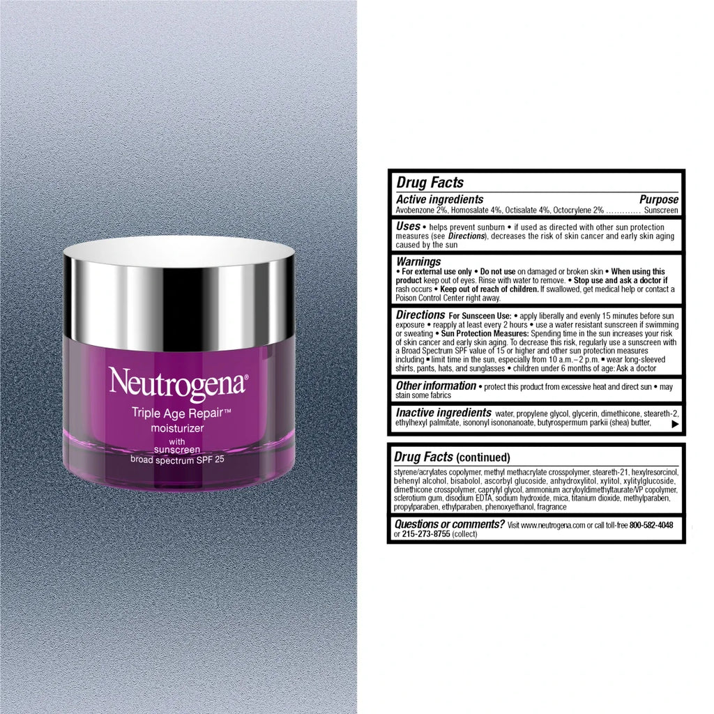 Neutrogena Triple Age Repair | 1.7 Oz Face Moisturizer | SPF 25