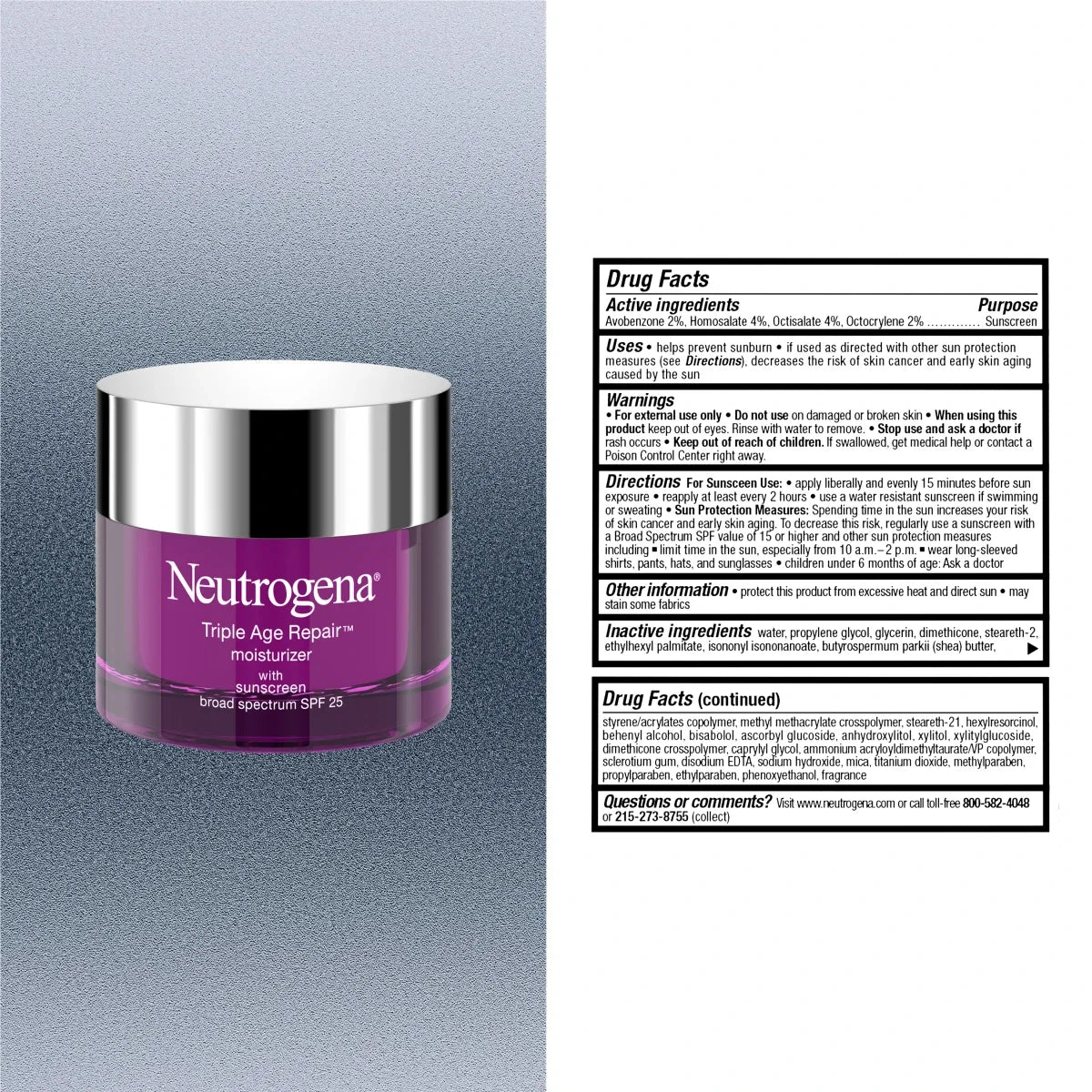 Neutrogena Triple Age Repair | 1.7 Oz Face Moisturizer | SPF 25