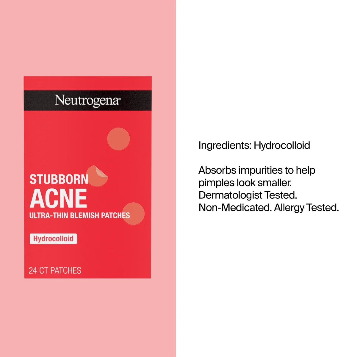 Neutrogena Stubborn Acne Ultra-Thin | 24 Patches | Combination Pack