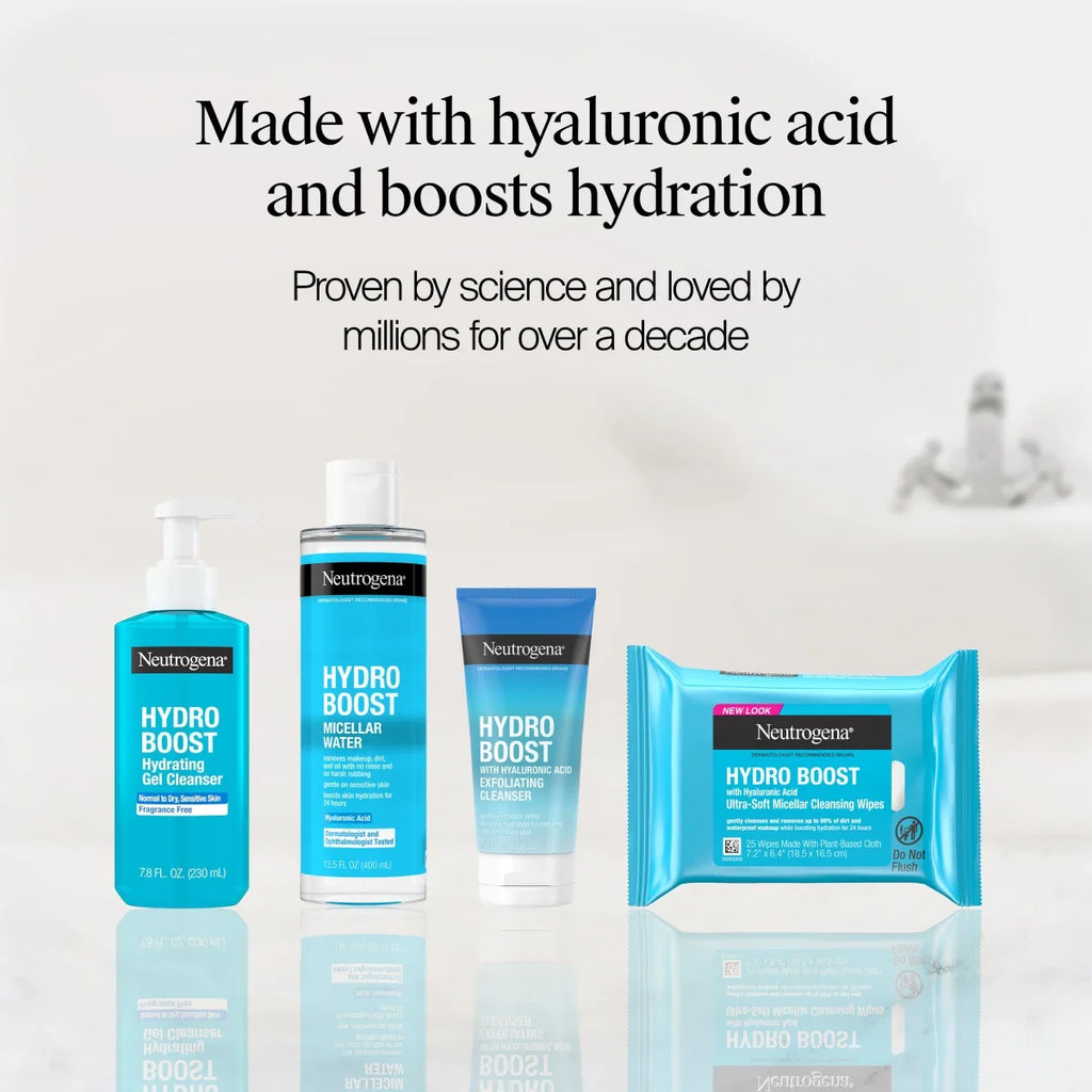 Neutrogena Hydro Boost Hydrating | 7.8 Fl. Oz Fragrance-Free Cleansing Gel | Hyaluronic Acid