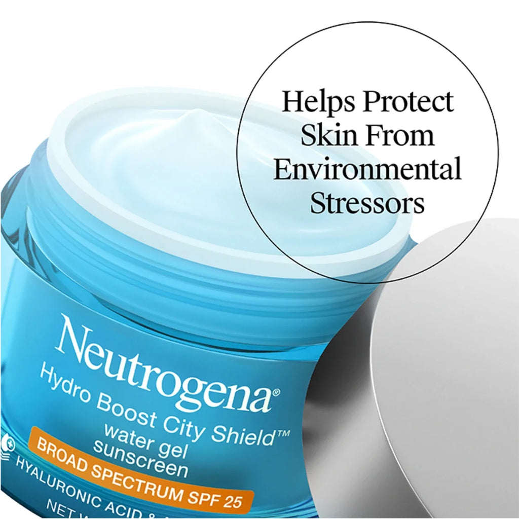 Neutrogena Hydro Boost City Shield | Broad Spectrum SPF 25 Water Gel | 1.7 Oz