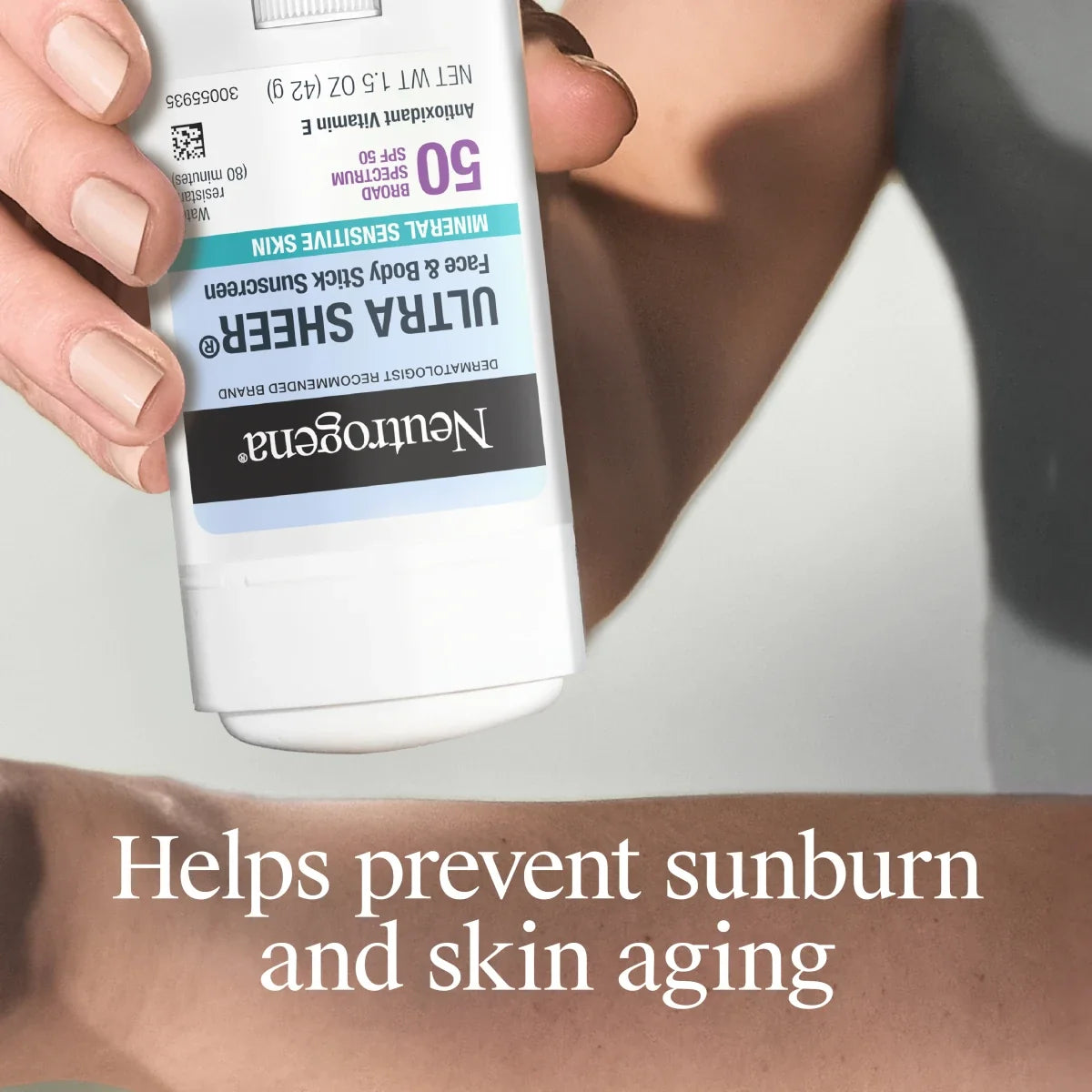 Neutrogena Ultra Sheer Mineral | SPF 50 | Face & Body Sunscreen Stick | 1.5 Oz