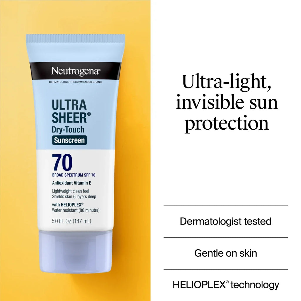 Neutrogena Ultra Sheer Dry-Touch | 5 Fl. Oz | Lotion, Broad Spectrum SPF 70