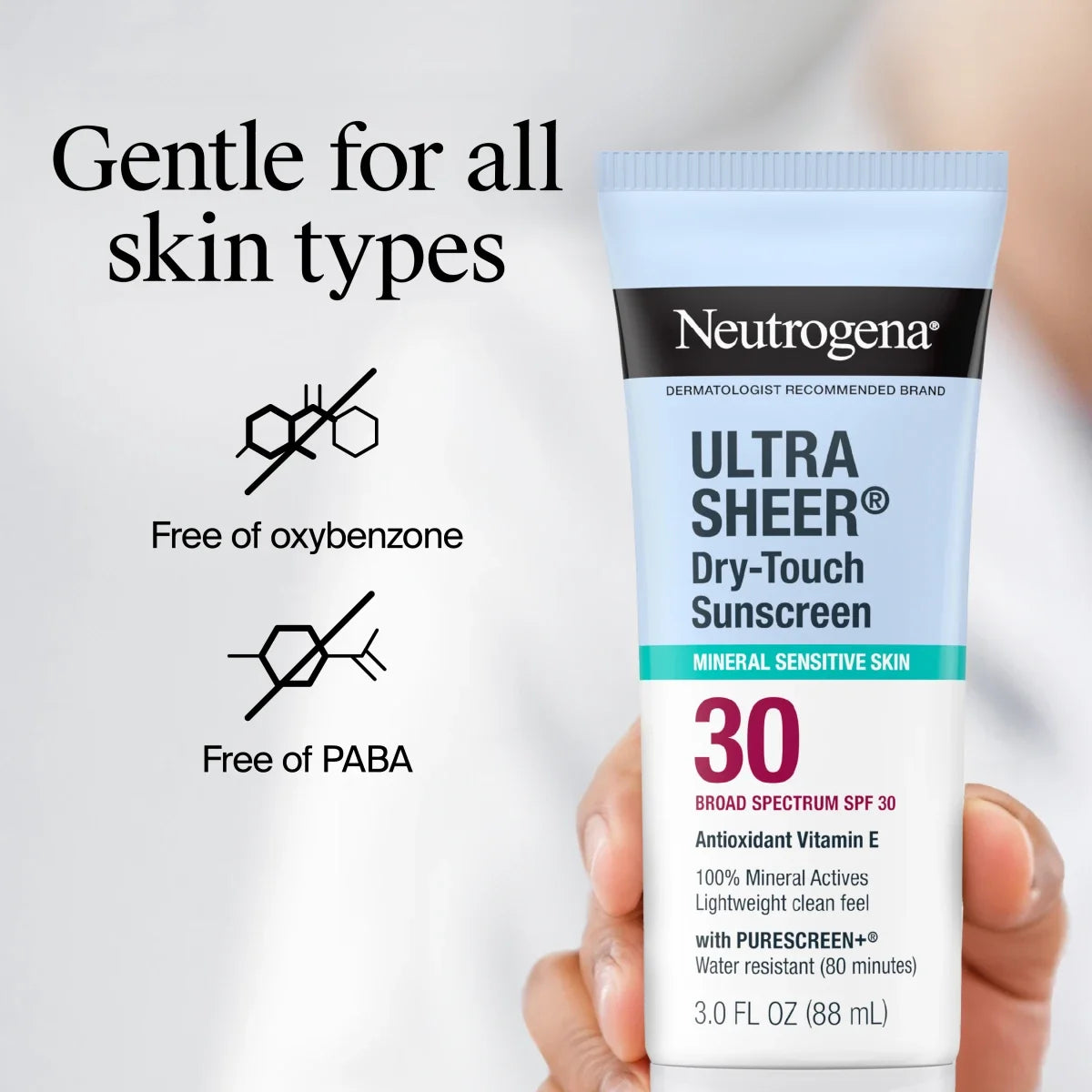 Neutrogena Mineral Ultra Sheer — SPF 30 Dry-Touch Sunscreen Lotion | 3.0 Fl. Oz