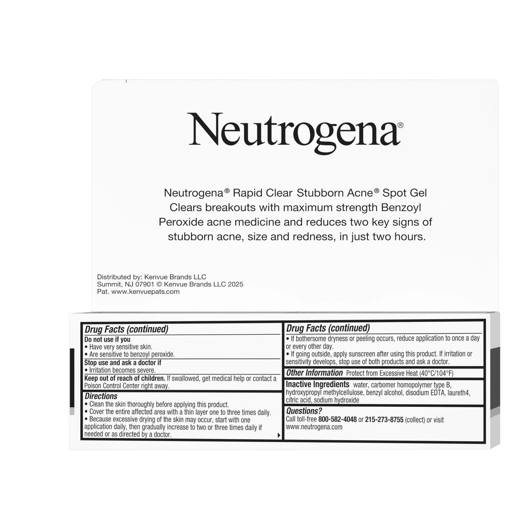 1 Oz | Neutrogena Rapid Clear Stubborn Acne Spot Gel