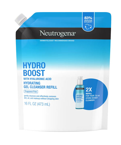 Fragrance-Free Refill Pouch | Neutrogena Hydro Boost Cleansing Gel | Hydrating Face Wash