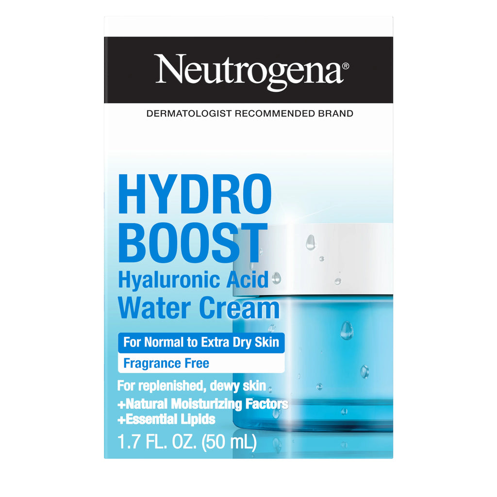 Neutrogena Hydro Boost Hyaluronic 1.7 Fl. Oz | Fragrance Free Water Cream | Facial Moisturizer
