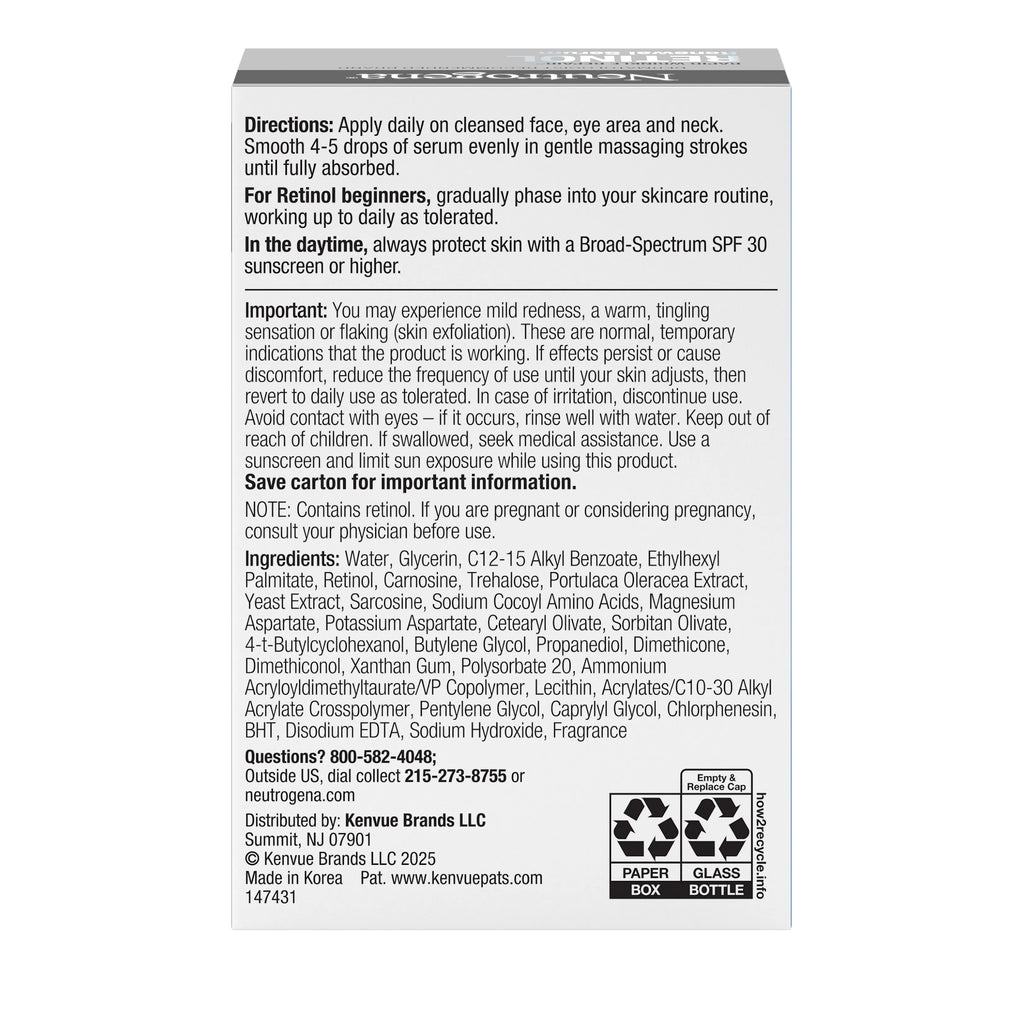 Neutrogena 2-Steps to Younger-Looking | Rapid Wrinkle Repair Serum + Hydro Boost Gel Moisturizer