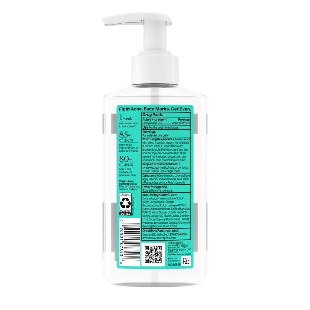 Neutrogena Acne-Fighting Skincare Solutions | Evenly Clear Cleanser + Acne Gel Moisturizer