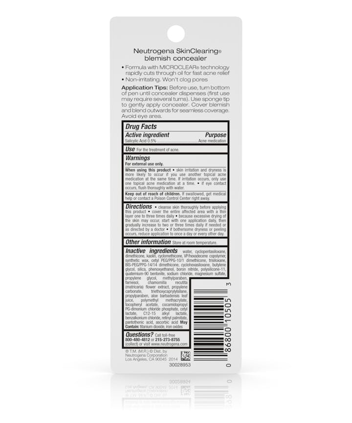 Neutrogena SkinClearing Blemish Concealer - MicroClear® Oil-Free, Fair (05)