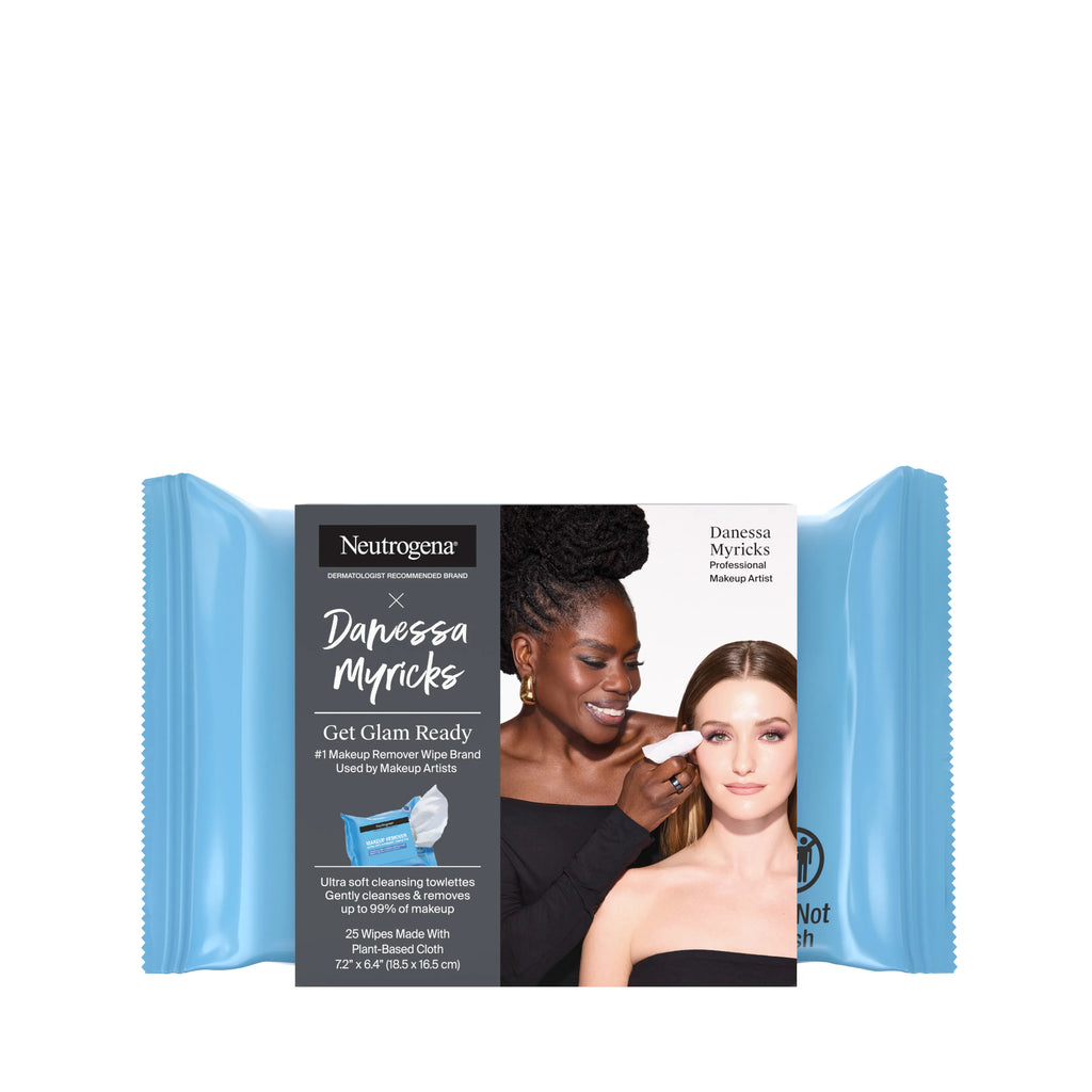Neutrogena x Danessa Myricks 'Get Glam Ready' Makeup Remover Wipes, 25 Count