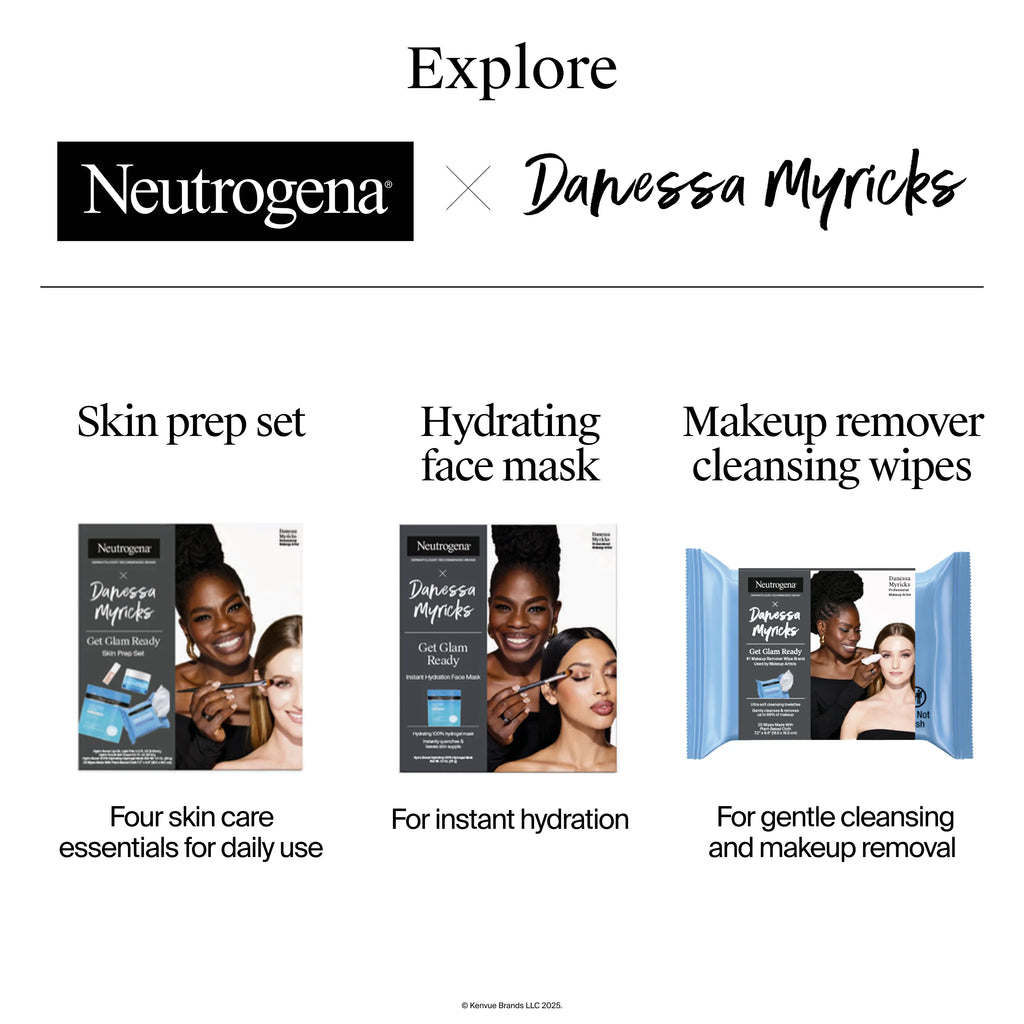 Neutrogena x Danessa Myricks 'Get Glam Ready' Makeup Remover Wipes, 25 Count