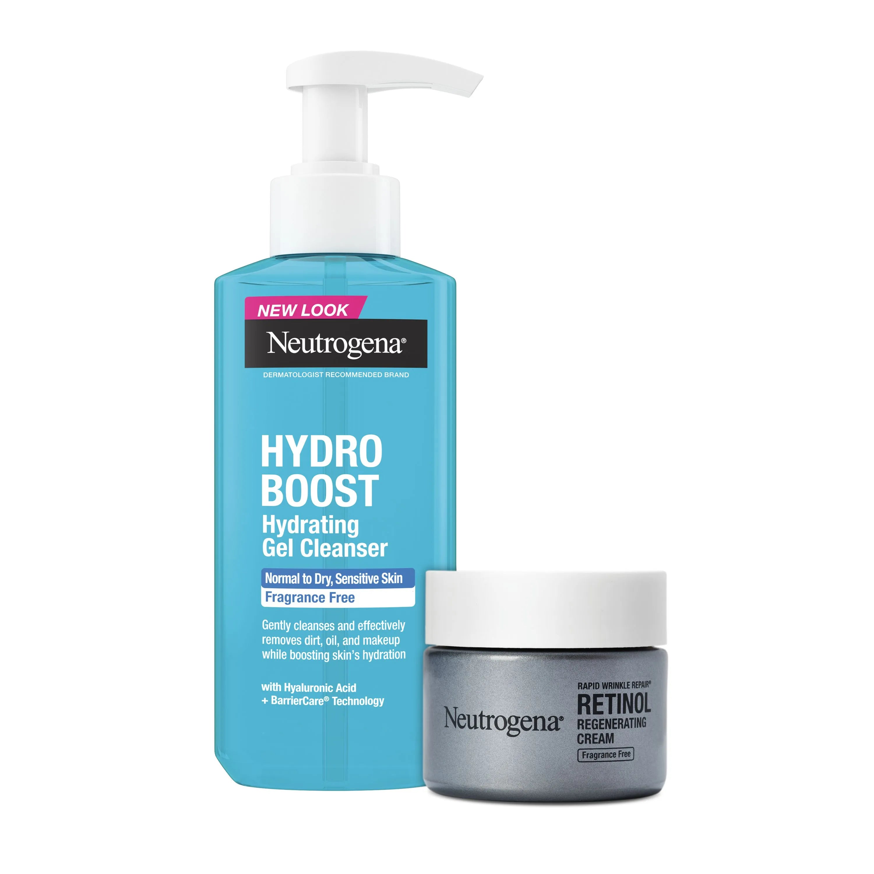 Neutrogena Anti-Aging Nighttime Regimen | Hydro Boost Cleanser + Rapid Wrinkle Repair Moisturizer