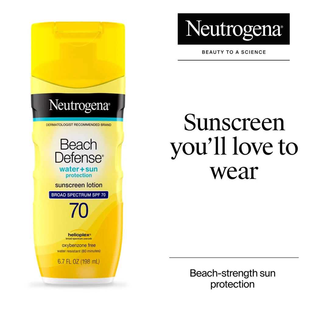 Neutrogena Beach Defense Sunscreen Lotion — Broad Spectrum SPF 70 / 6.7 Oz