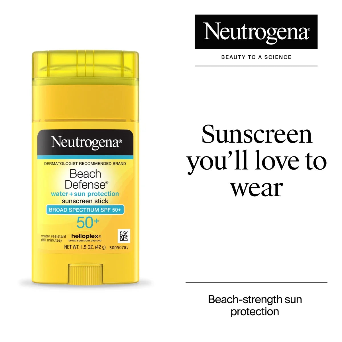 Neutrogena Beach Defense Sunscreen — Stick / Broad Spectrum SPF 50+ / 1.5 Oz