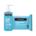 Neutrogena Hydration Boost Cleansing | Hyaluronic Acid Gel Cleanser + Wipes Duo