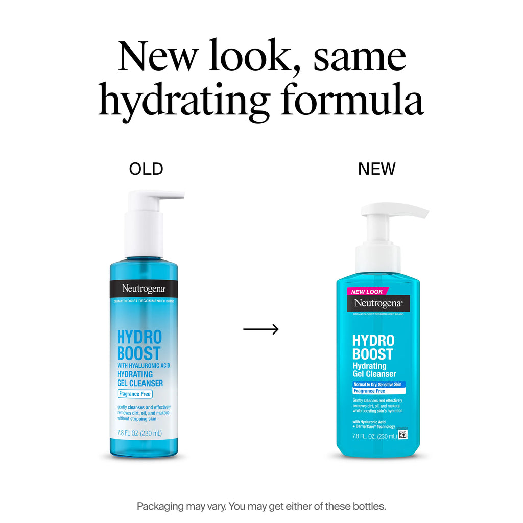 Neutrogena Hydration Boost Cleansing | Hyaluronic Acid Gel Cleanser + Wipes Duo