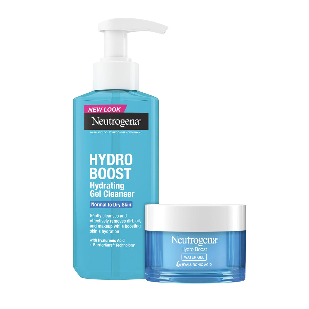 Neutrogena Essential Hydration Regimen | Hydro Boost Gel Cleanser + Water Gel Duo