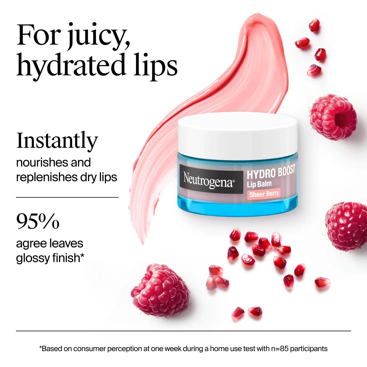 Neutrogena Hydro Boost Hyaluronic | Sheer Berry Lip Balm | 0.5 Oz