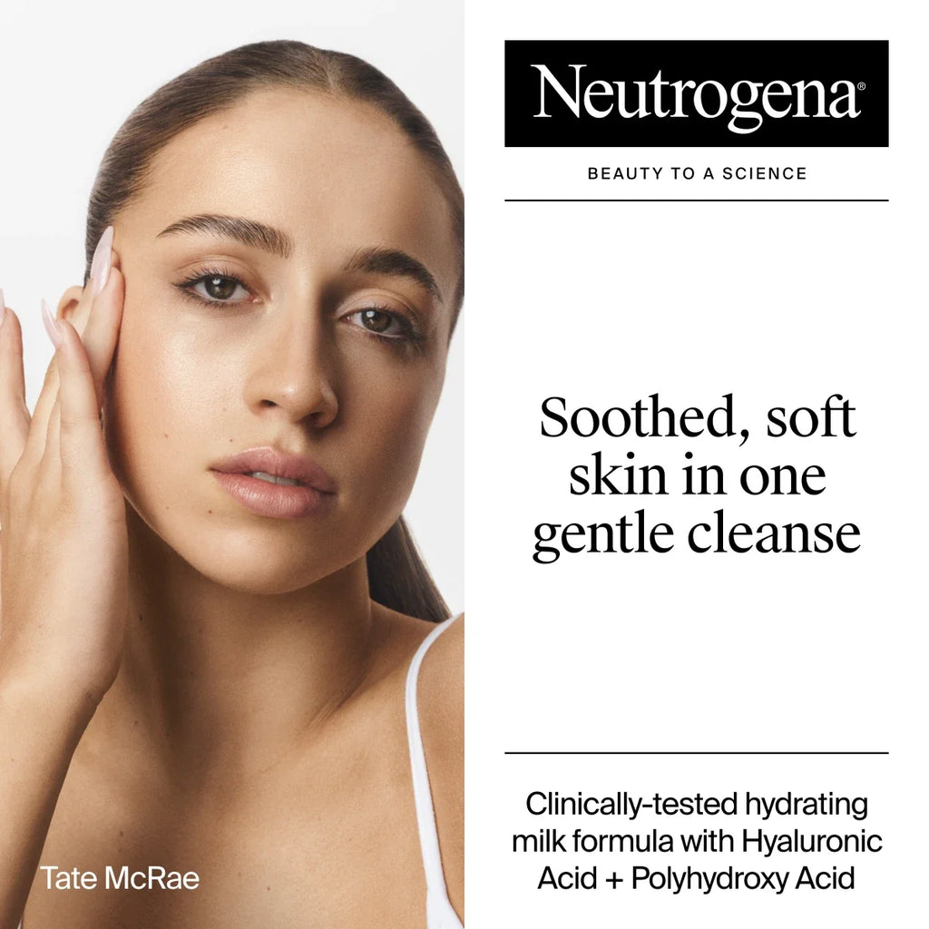 Neutrogena Hydro Boost Soothing Fragrance Free | Milk Cleanser | 7.8 Fl. Oz