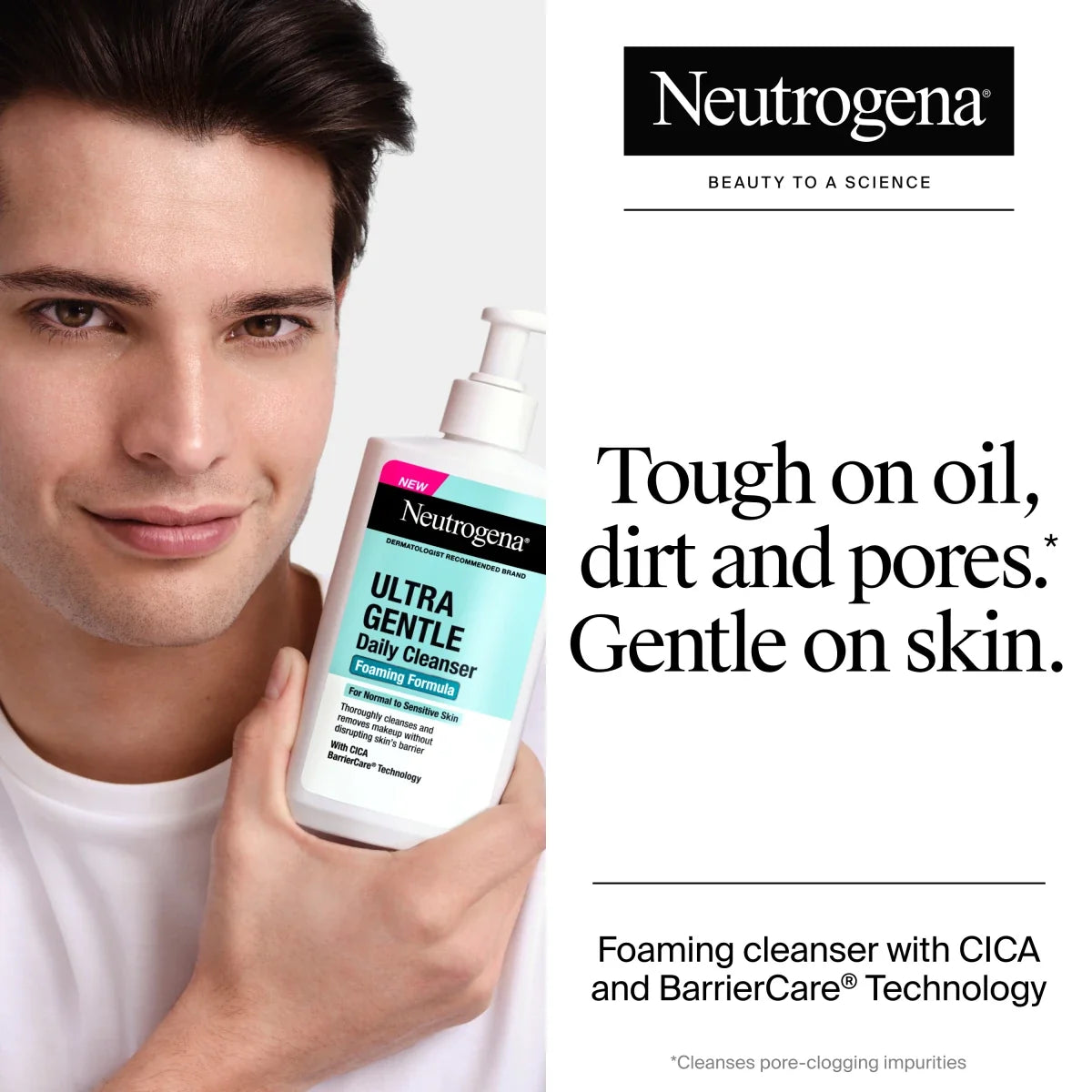 Neutrogena Ultra Gentle Daily | Foaming Face Cleanser | Fragrance Free | 12 Fl. Oz