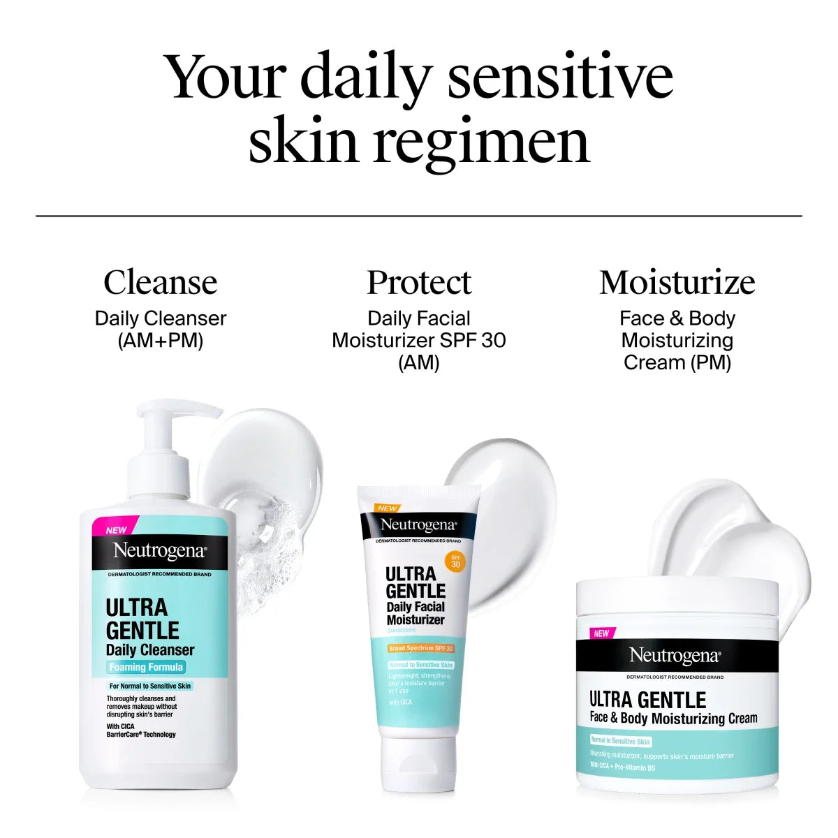 Neutrogena Ultra Gentle Daily | Foaming Face Cleanser | Fragrance Free | 12 Fl. Oz