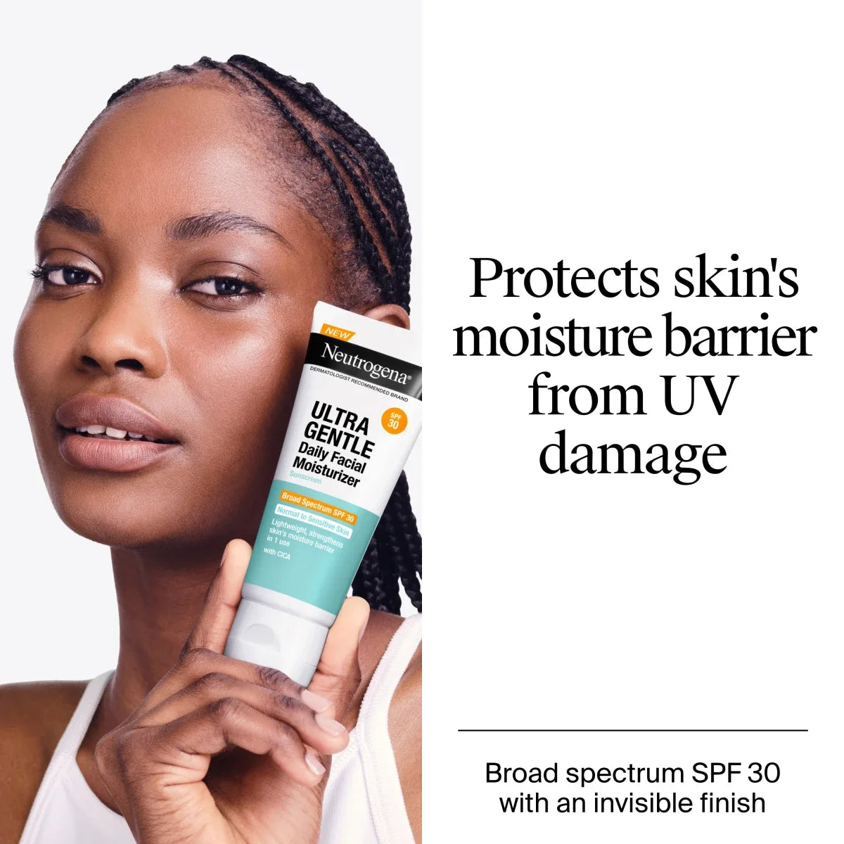 Neutrogena Ultra Gentle Daily | Lightweight Facial Moisturizer | Broad Spectrum SPF 30 | 3.4 Fl. Oz