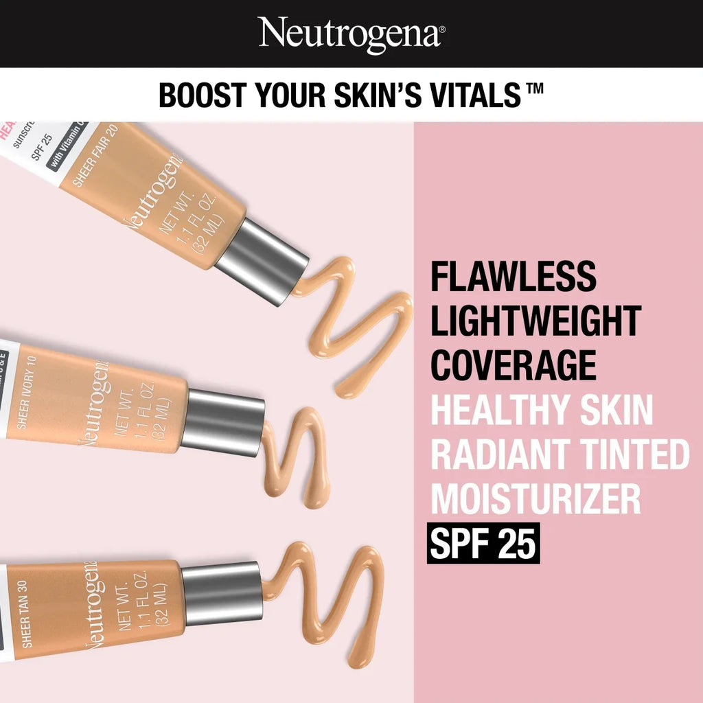Neutrogena Healthy Skin Radiant | Sheer Ivory (10) | Tinted Moisturizer Broad Spectrum SPF 25