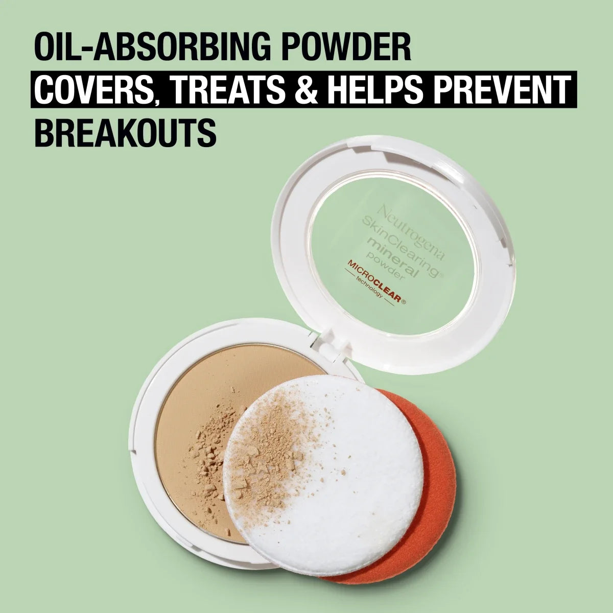 Neutrogena SkinClearing Mineral Powder - Salicylic Acid Acne Makeup, Classic Ivory (10)