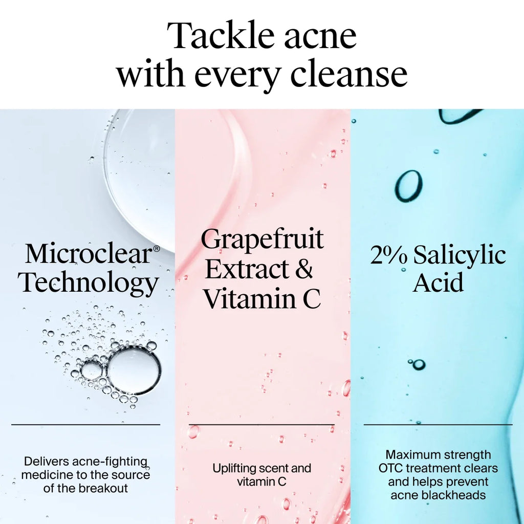 Pink Grapefruit Facial Cleanser | Neutrogena Oil-Free Acne Wash | 9.1 Fl. Oz