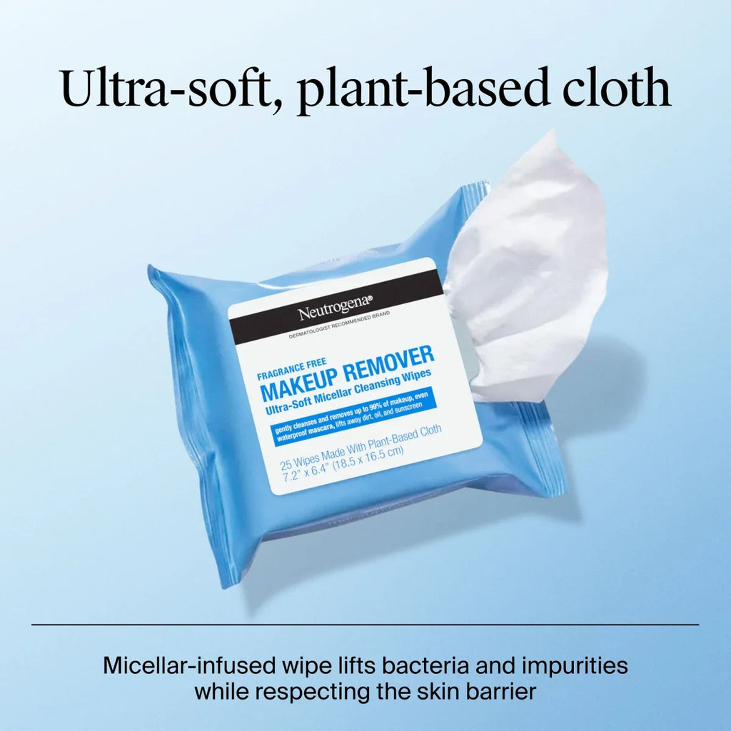 Neutrogena Makeup Remover Cleansing — Fragrance-Free Towelettes, Individually Wrapped, 20 Count