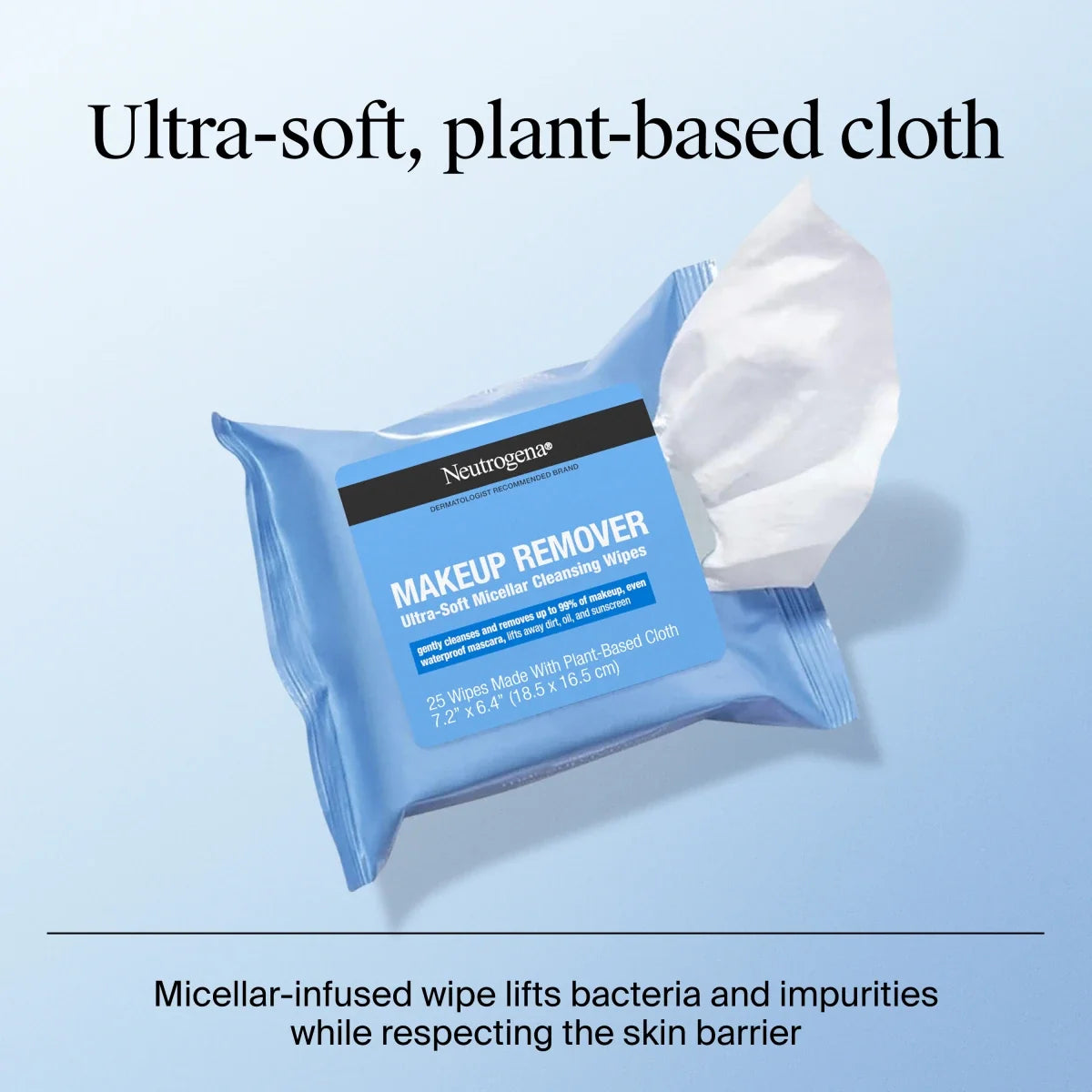 Neutrogena Makeup Remover Ultra-Soft | Daily Micellar Wipes | 25 Count