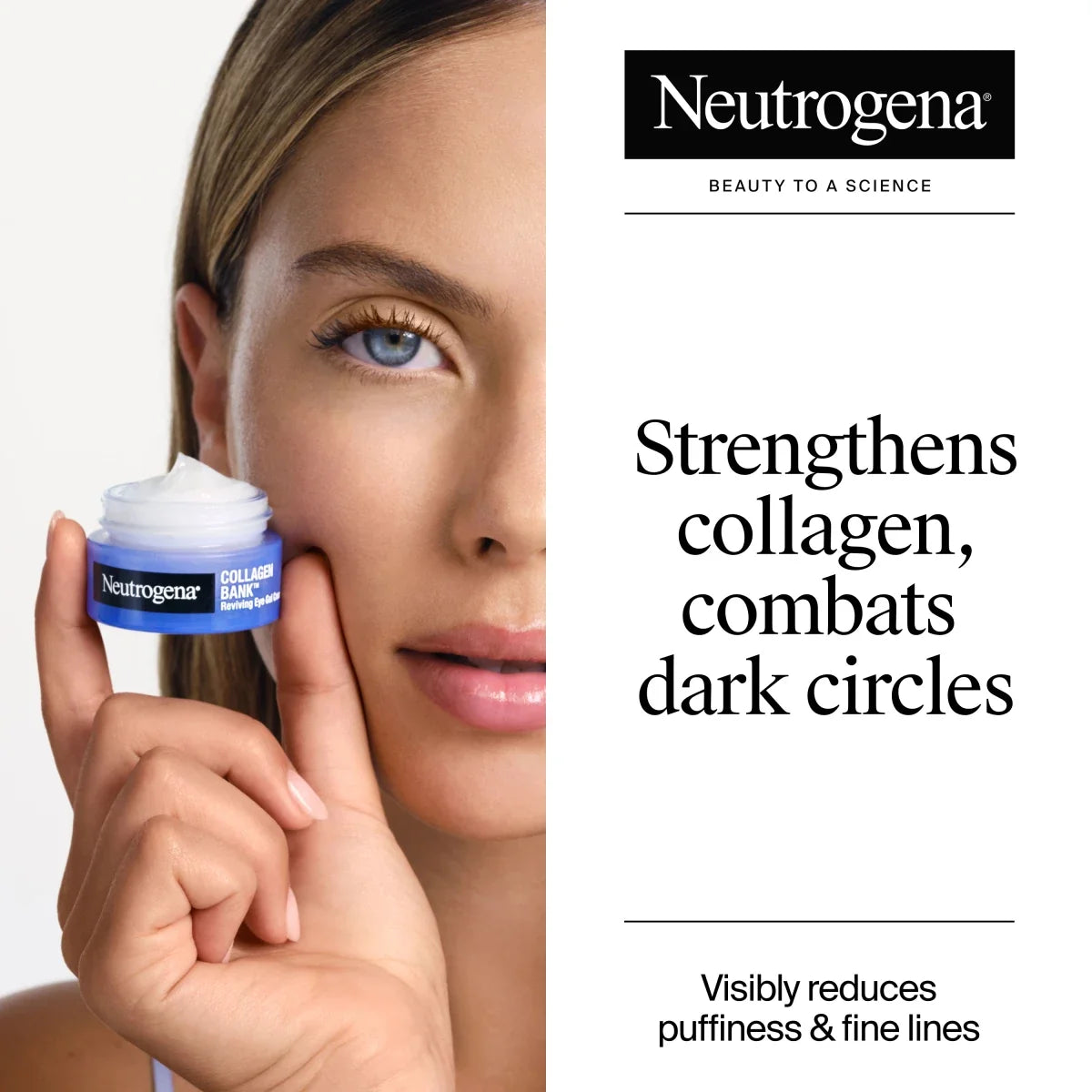 Neutrogena Collagen Bank Reviving — Peptides + Niacinamide Eye Gel Cream | 0.5 Oz