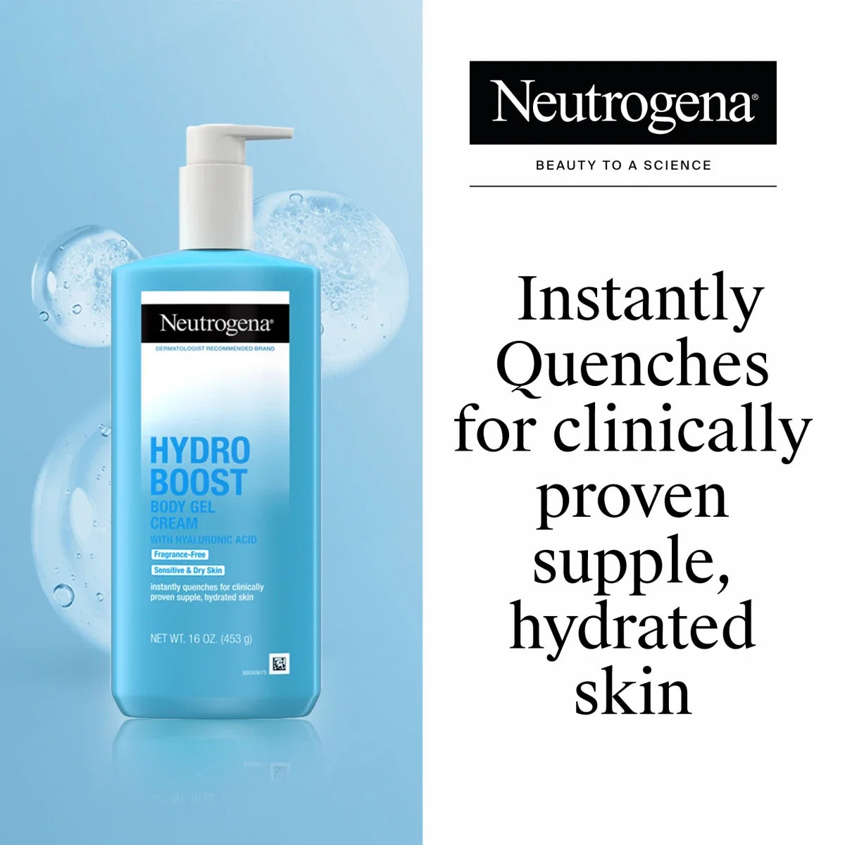 Neutrogena Hydro Boost Body | Fragrance-Free Gel Cream with Hyaluronic Acid | 16 Oz