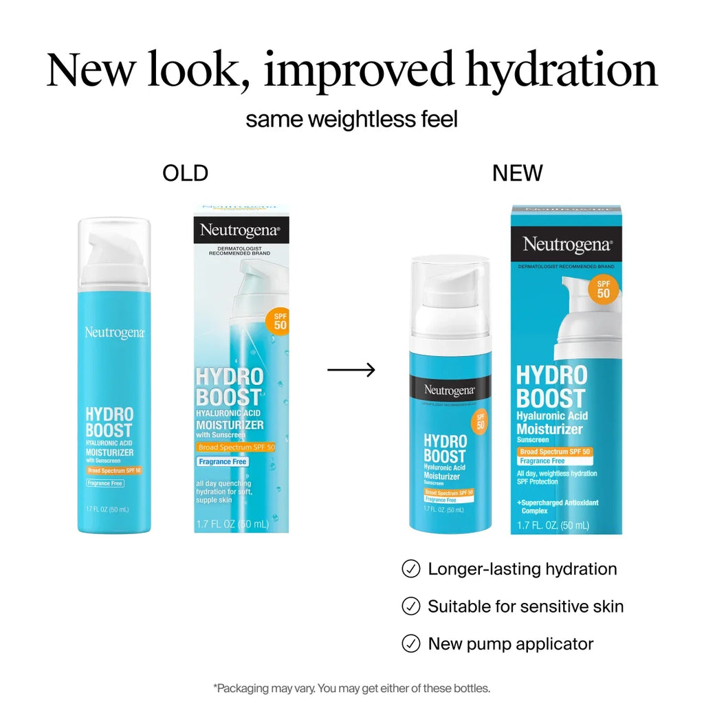 Neutrogena Hydro Boost SPF — Lightweight Hyaluronic Acid Moisturizer, SPF 50