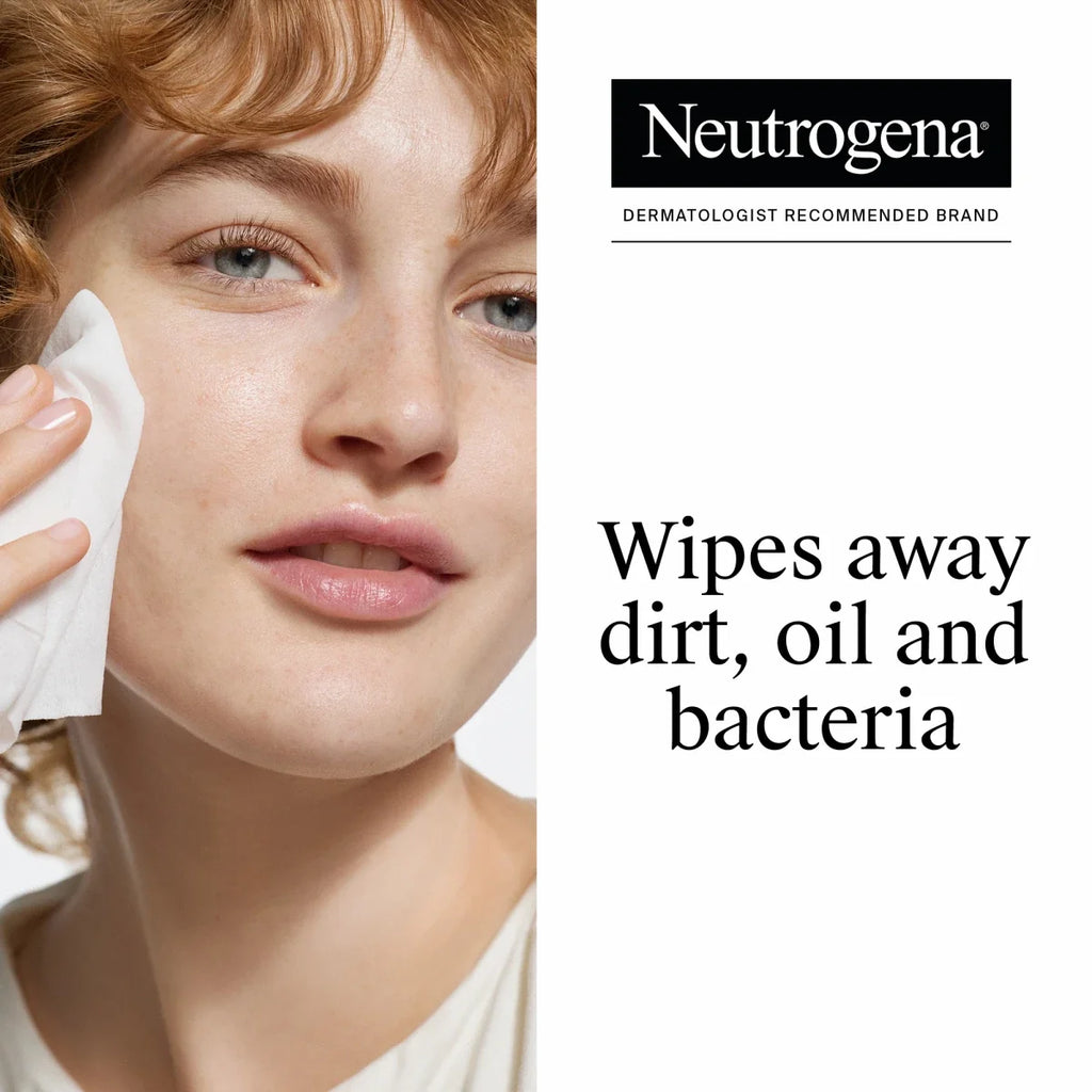 Neutrogena Oil-Free Cleansing Wipes | 25 Count | Pink Grapefruit