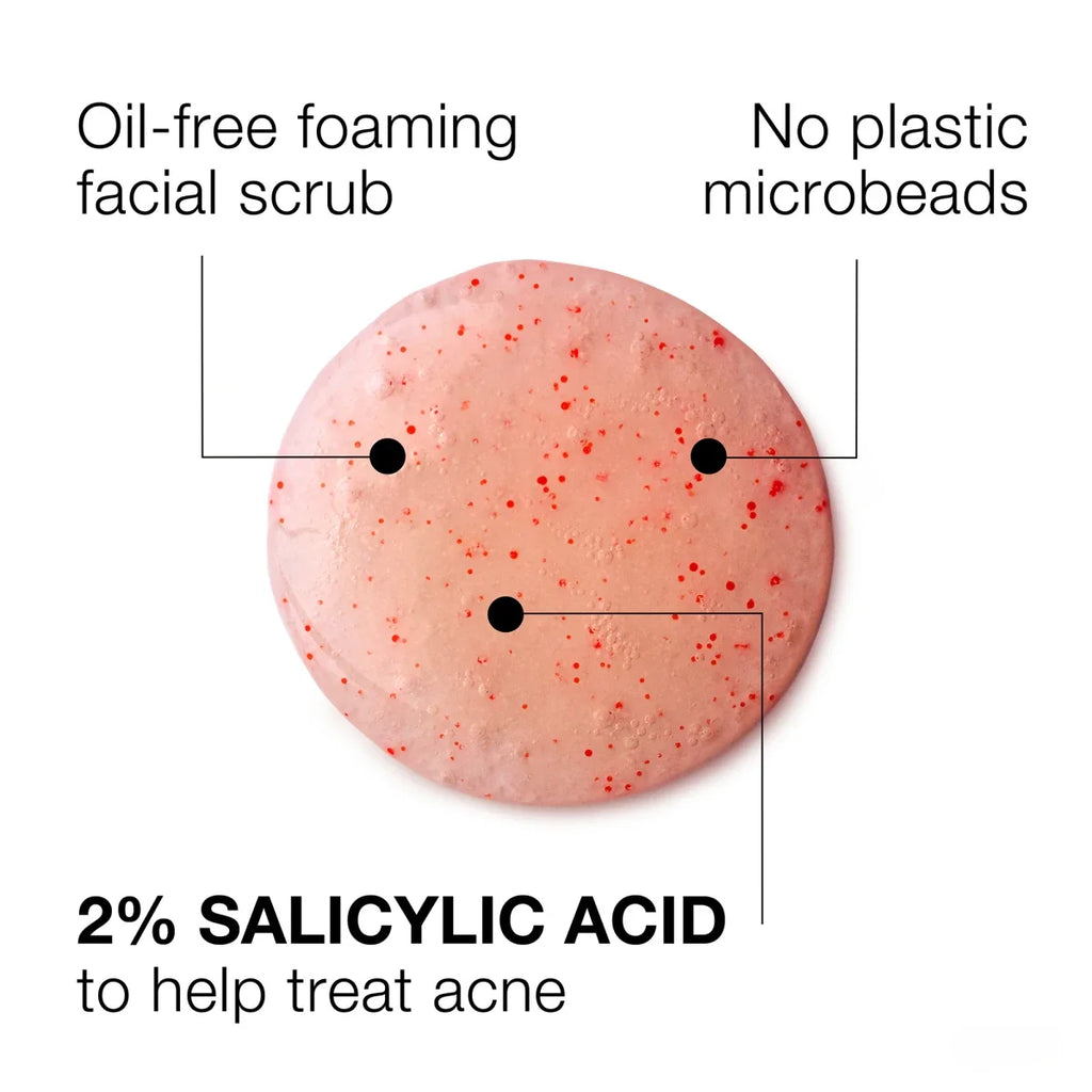 Neutrogena Oil-Free Acne Wash | 2 Fl. Oz | Pink Grapefruit Foaming Scrub