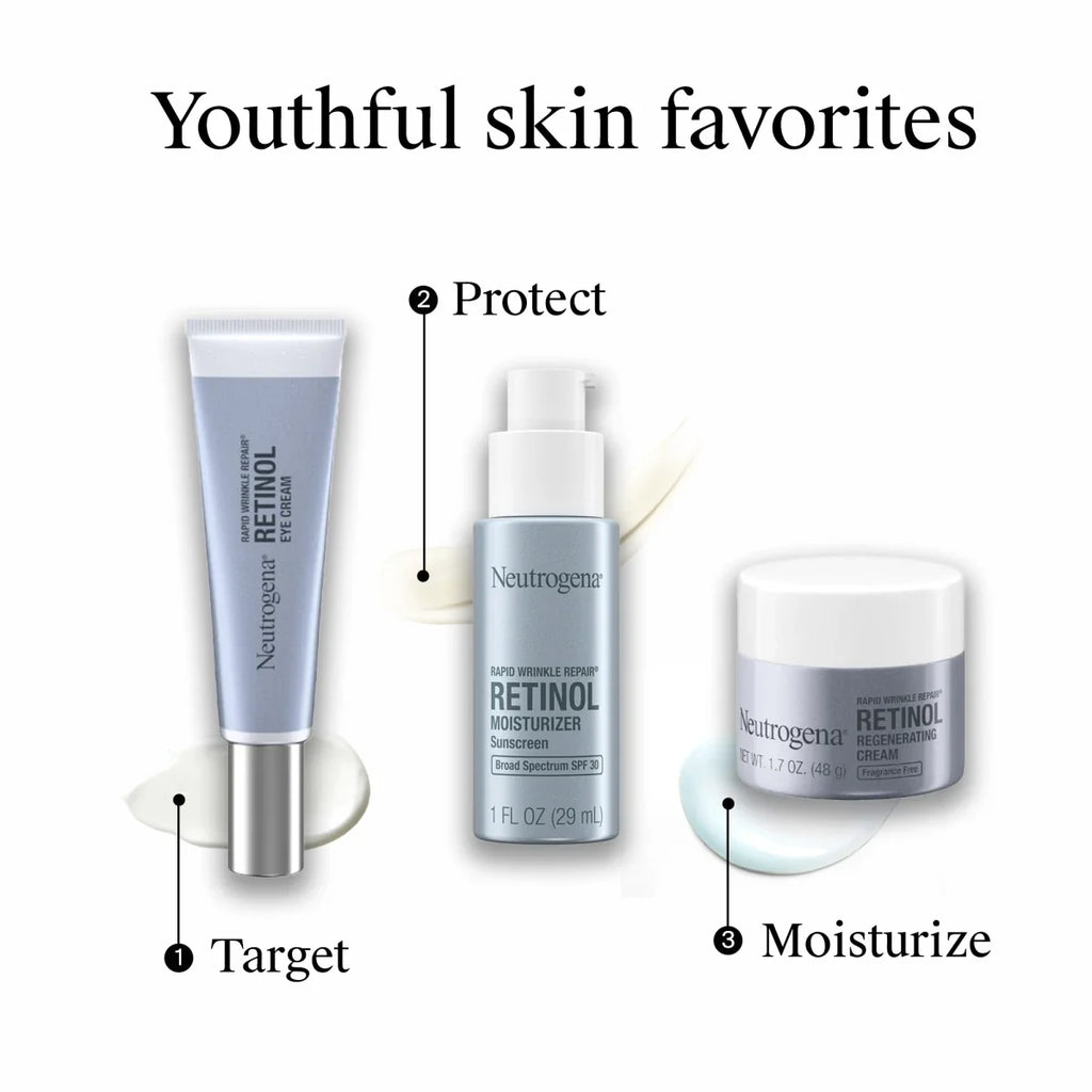 Neutrogena Rapid Wrinkle Repair | 1 Fl. Oz — Retinol Moisturizer with Broad Spectrum SPF 30