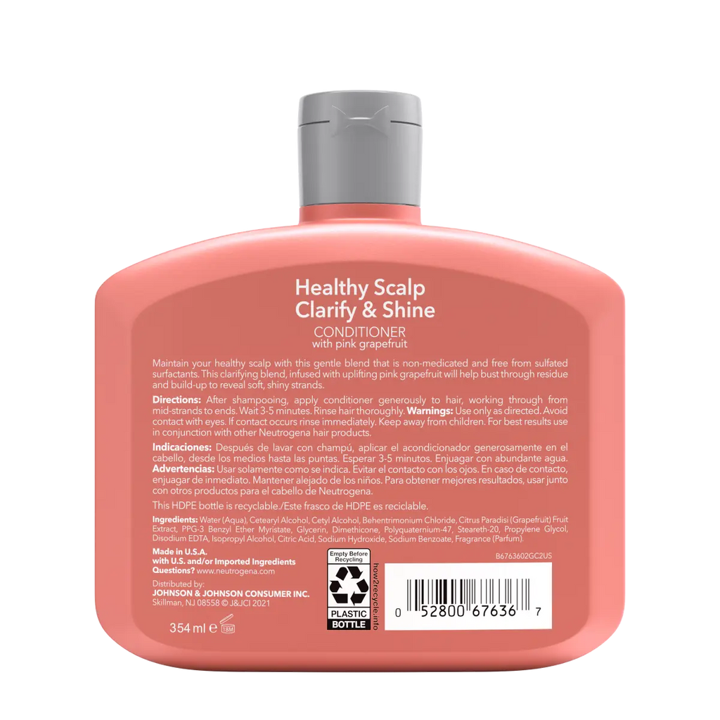 Neutrogena Scalp Clarify Shine | 12 fl oz | Pink Grapefruit Conditioner