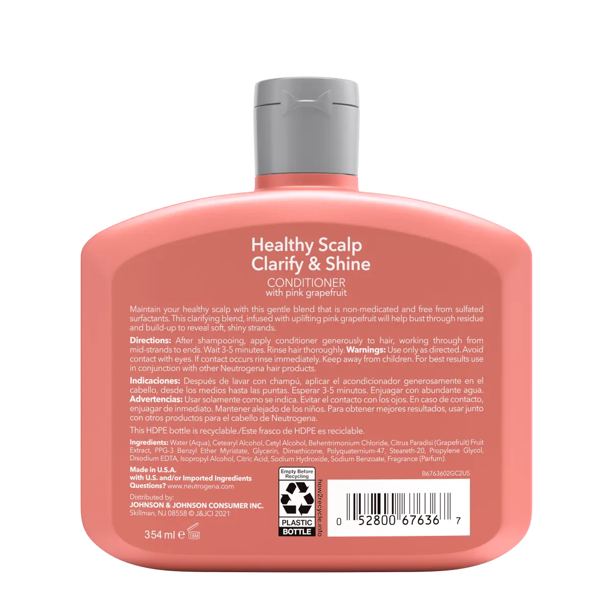 Neutrogena Scalp Clarify Shine | 12 fl oz | Pink Grapefruit Conditioner