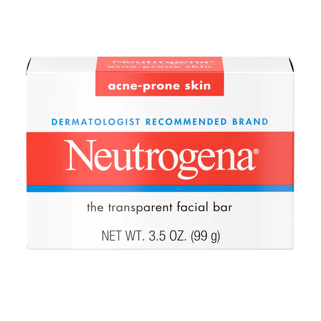 Neutrogena Facial Cleansing Bar — Glycerin Soap for Acne-Prone Skin, 3.5 Oz
