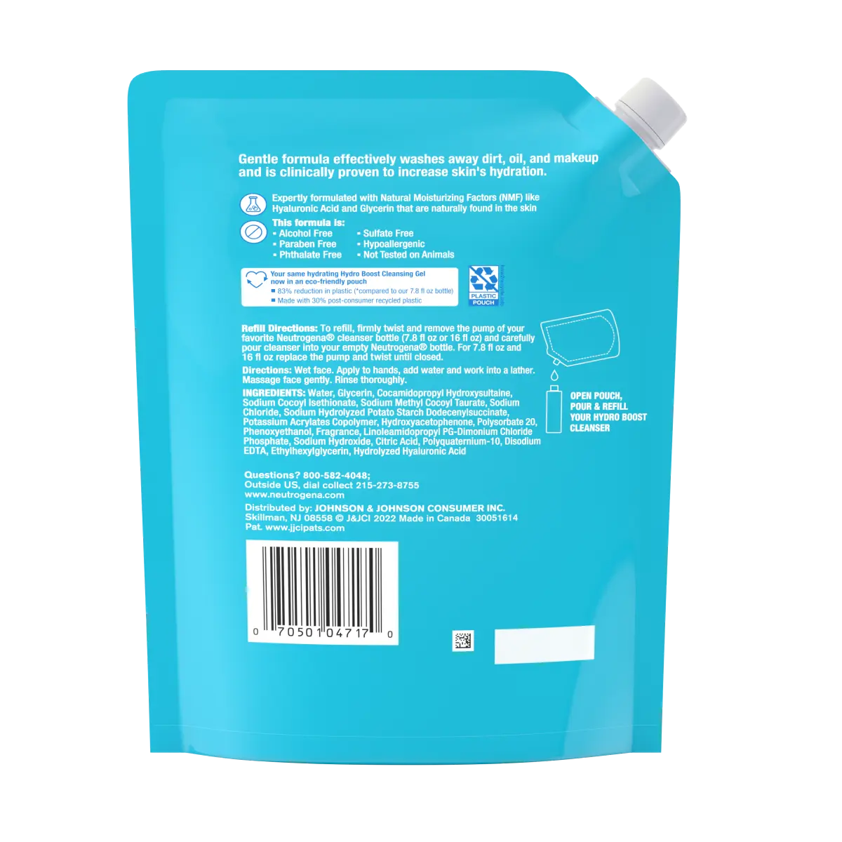 Neutrogena Hydro Boost Face | Hyaluronic Acid Cleansing Gel | Hydrating Face Wash | 7.8 Fl. Oz