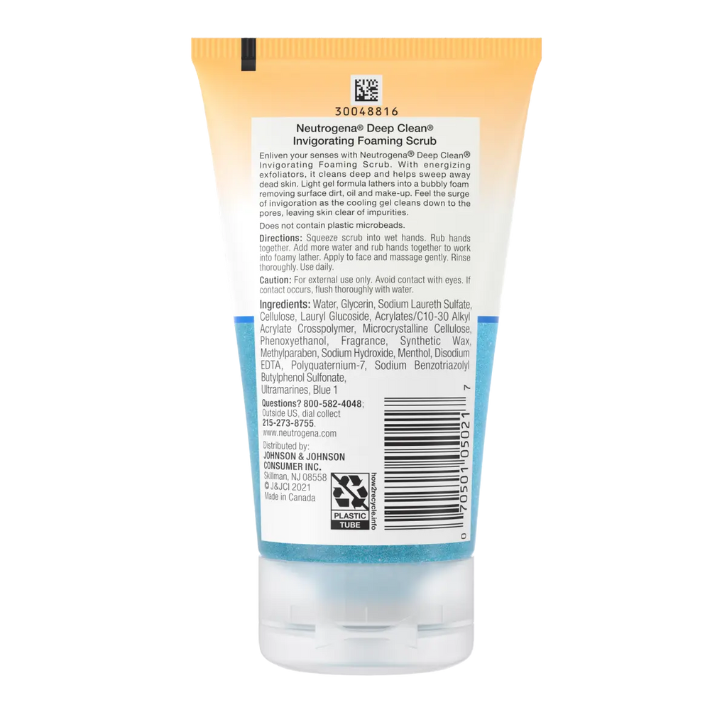Neutrogena Deep Clean Invigorating Foaming — Cooling Gel Facial Scrub