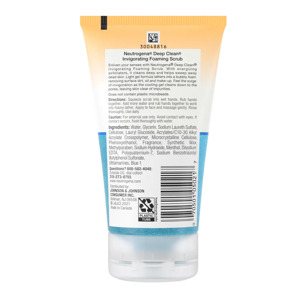 Neutrogena Deep Clean Invigorating Foaming — Cooling Gel Facial Scrub