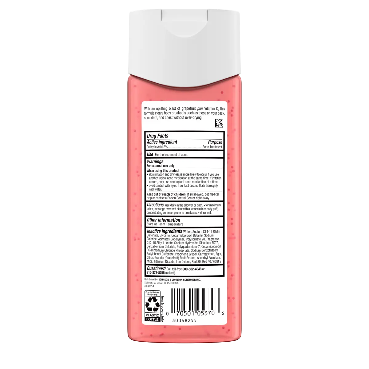Neutrogena Body Clear Body — Pink Grapefruit Acne Wash, 8.5 Fl. Oz
