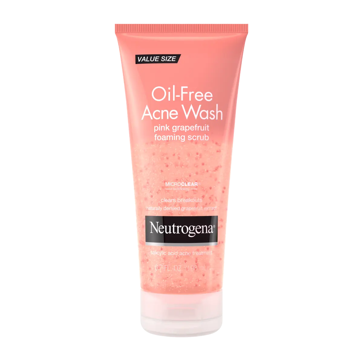 Neutrogena Oil-Free Acne Wash | 6.7 Fl. Oz | Pink Grapefruit Acne Wash Foaming Scrub