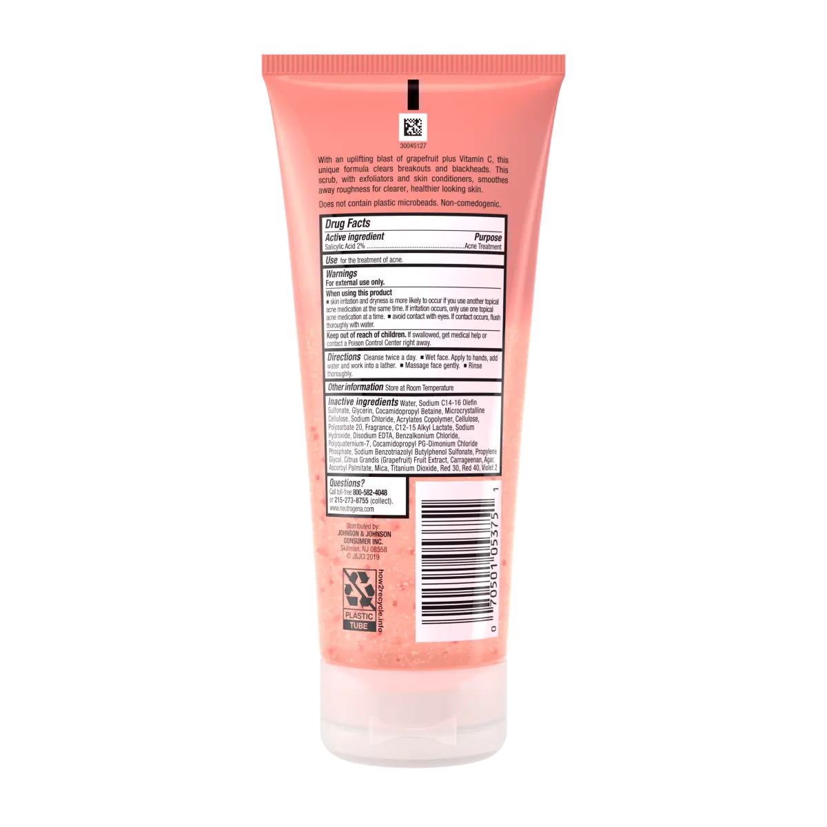 Neutrogena Oil-Free Acne Wash | 6.7 Fl. Oz | Pink Grapefruit Acne Wash Foaming Scrub