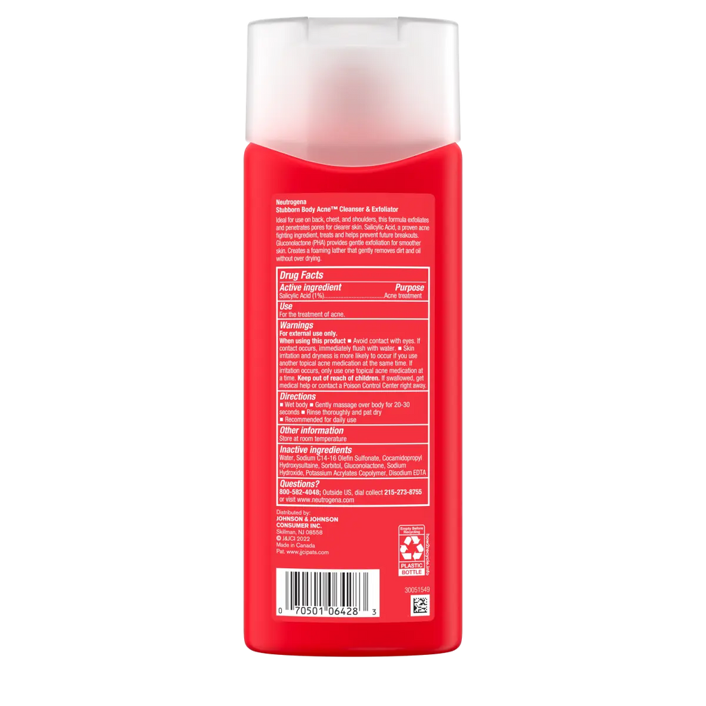 Neutrogena Stubborn Body Acne | 8.5 Fl. Oz Cleanser & Exfoliator