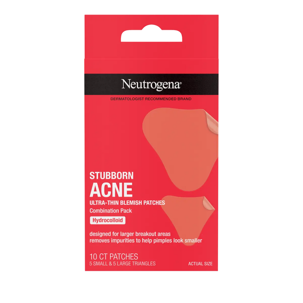 Neutrogena Stubborn Acne Ultra-Thin | Hydrocolloid Facial Patches | 10 Patches